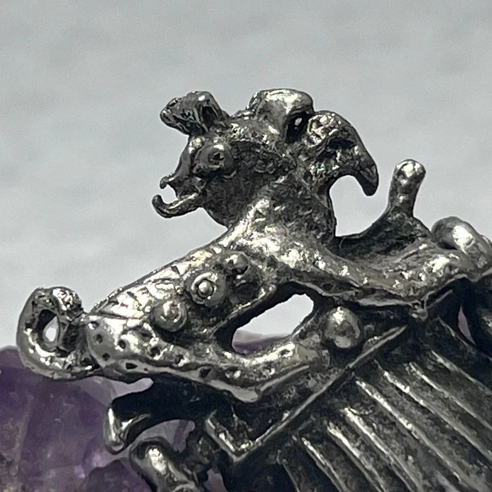 Vintage‎ Dragon Pin Brooch Medieval Fantasy Mythical Creature Jewelry